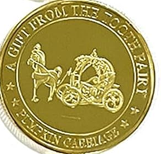 BRADOC Zahnfee-Münze 4 cm KÜRBISKAROSSE