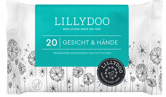 LILLYDOO unparfümierte Feuchttücher 12 x 60 cm 20 Stück