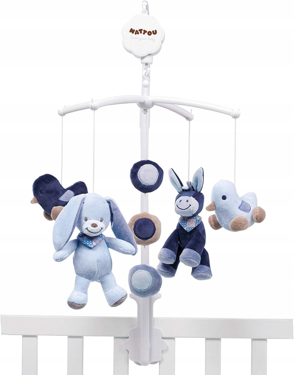 NATTOU Spieluhr-Mobile für das Babybett ALEX und BIBOU