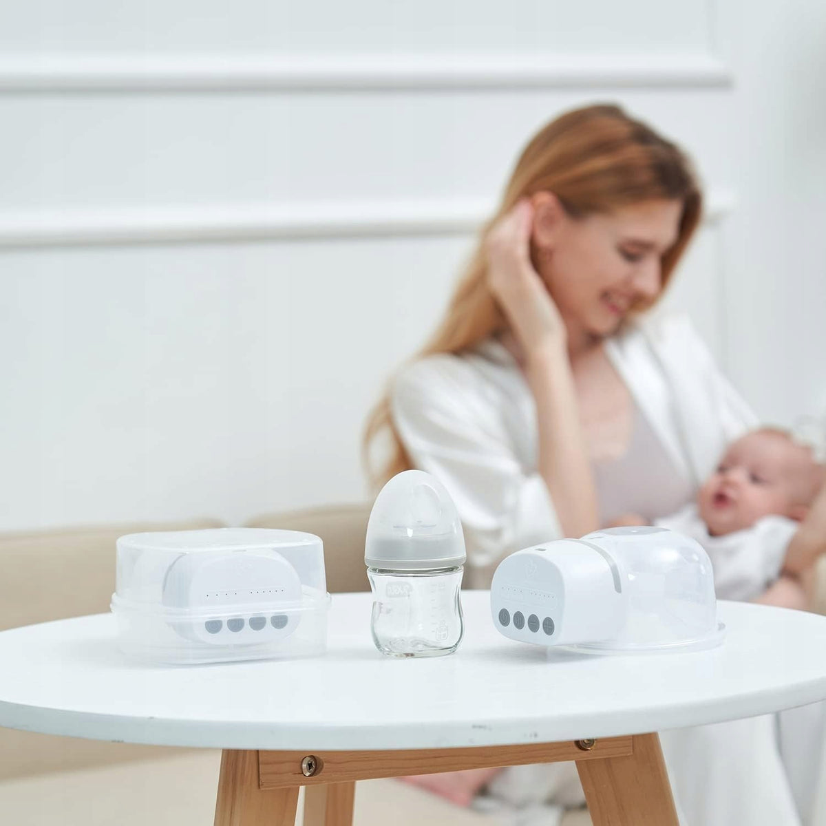 BELLABABY laktator elektryczny muszlowy bezprzewodowy x2, bez użycia rąk, przenośny zestaw do karmienia
