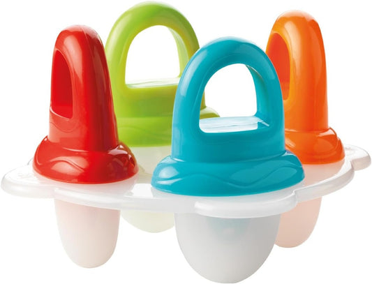 NUBY Eisform in Schnullerform, 4 Stück + Gefrierablage