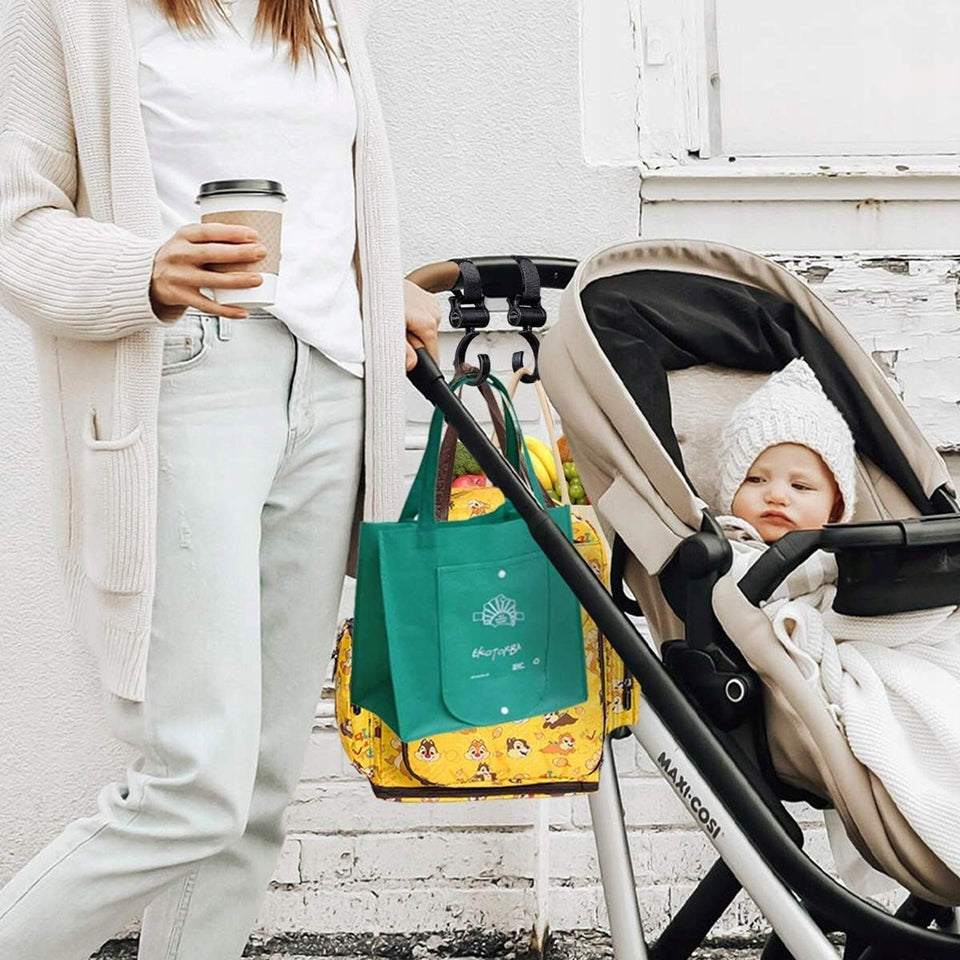 LAOKEAI Kinderwagen-Rahmenhaken für Taschen, 2 Stück