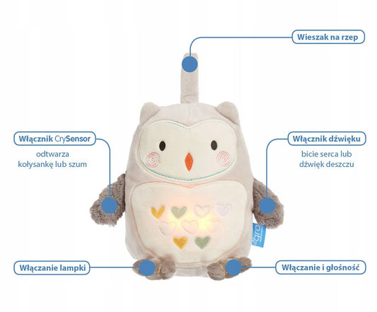 TOMMEE TIPPEE Ollie the owlcuddly toy with music boxage 0 +colour greydimensions approx. 25 x 21 x 14battery