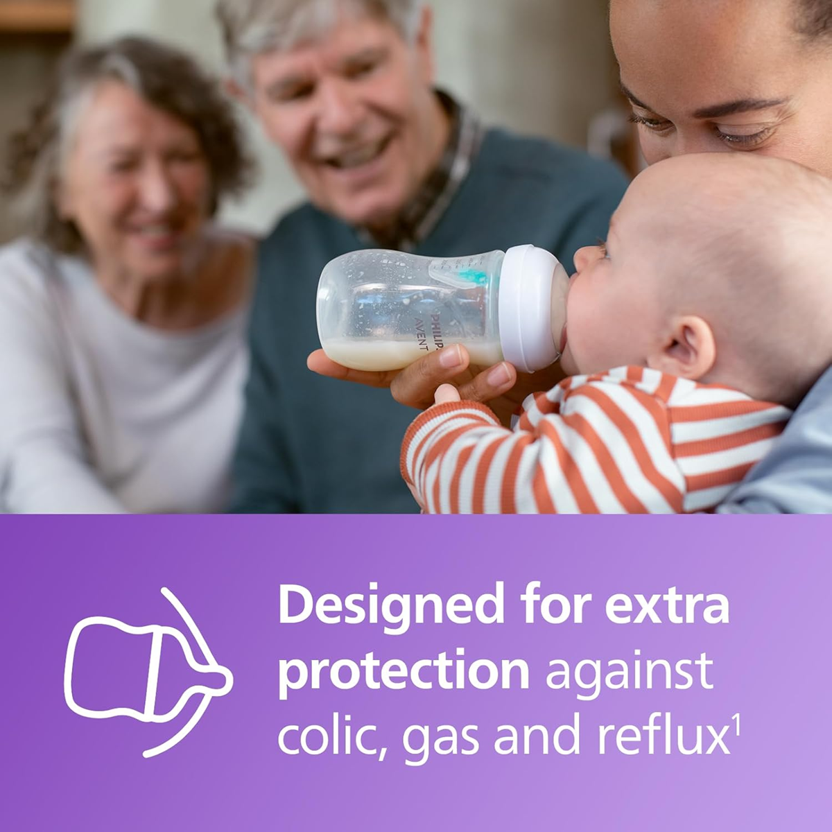 PHILIPS AVENT Natural RESPONSE AIRFREE VENT Set 2x 260ml Flasche + Schnuller