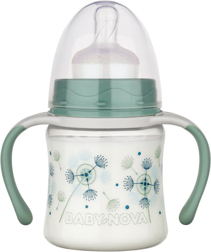 BABYNOVA Learner Bottle Trinklernflasche 150 ml langsamer Durchfluss 0-24 m