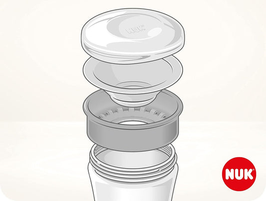 NUK Magic Cup csőrös csöpögésmentes pohár 360°-os, 230 ml, 8 hónapos kortól