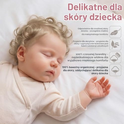 BABYBAY Deluxe Organic Spannbettlaken 89x50 cm weiß