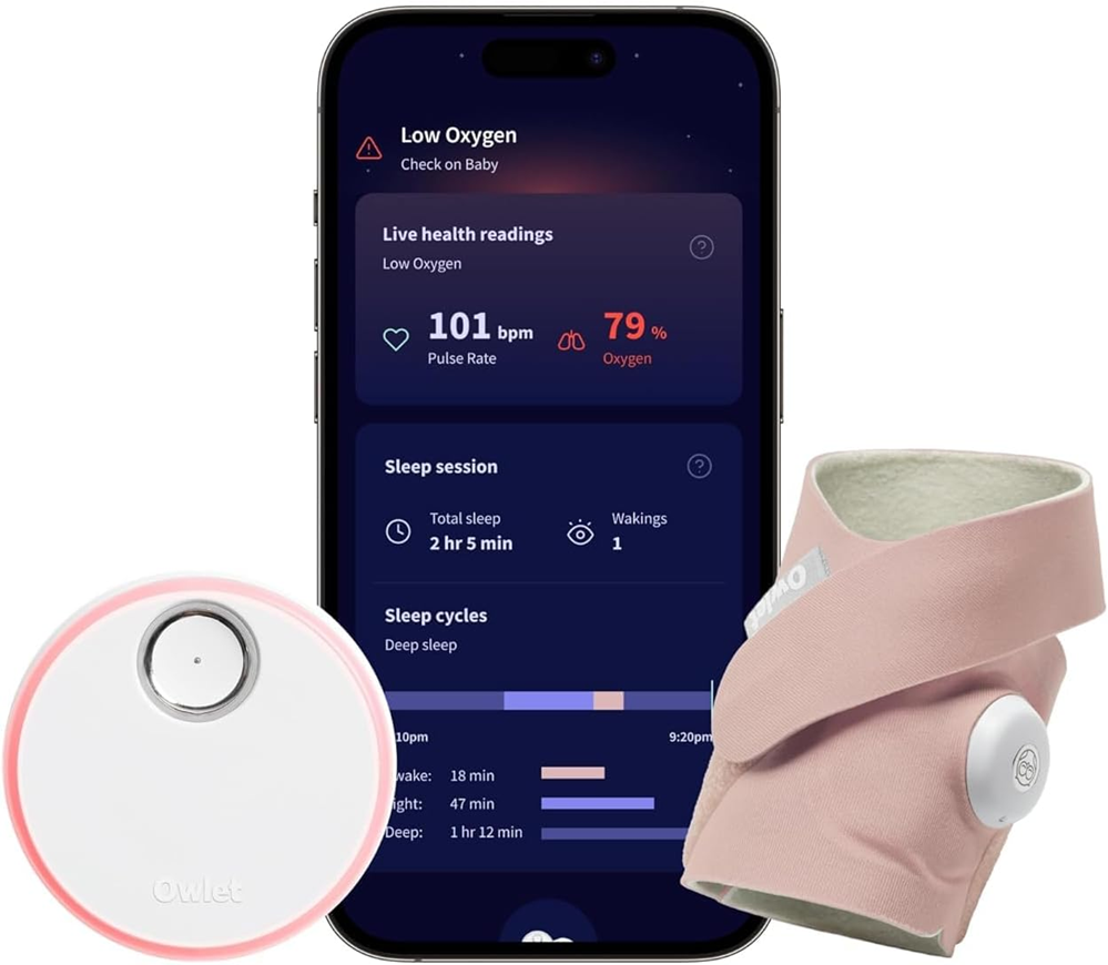 OWLET DREAM SOCK Pulsoximeter und Pulsmesser 2-in-1 für Babys 0-18 Monate