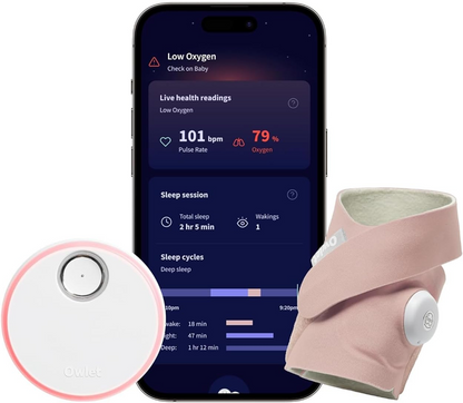 OWLET DREAM SOCK Pulsoximeter und Pulsmesser 2-in-1 für Babys 0-18 Monate