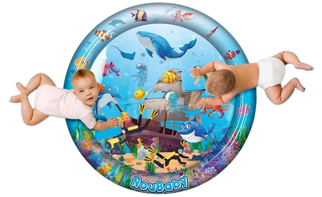 NOUBABY XXL Wasserspielmatte für Bauchlage 100 cm OZEAN