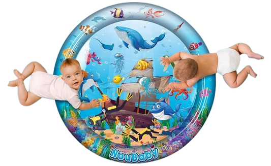 NOUBABY XXL Wasserspielmatte für Bauchlage 100 cm OZEAN