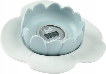 BEABA Lotus cyfrowy termometr 2w1 do kąpieli i pokoju, zielony, do pomiaru wody i temperatury otoczenia.