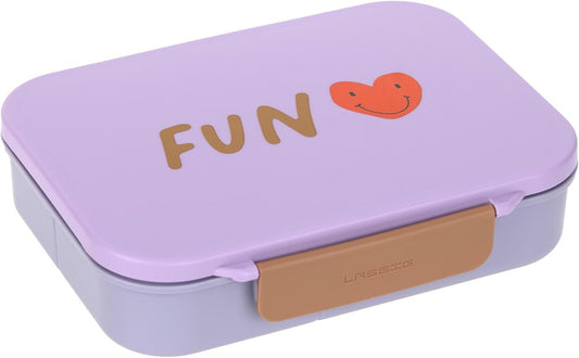LASSIG Bento lunchtrommel met uitneembare vakken 17x21 cm KLEIN HART