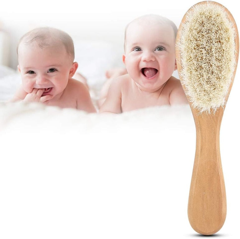 MUMUSUKI Haarbürste aus Holz mit Ziegenhaar 0-6 m
