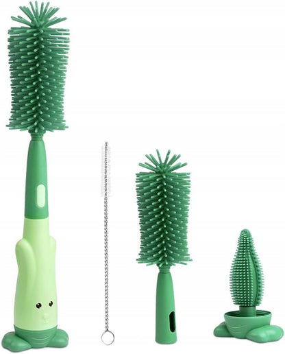 VICLOON 3in1 Silikonbürsten zur Reinigung von Flaschen Schnullern Strohhalmen 28cm