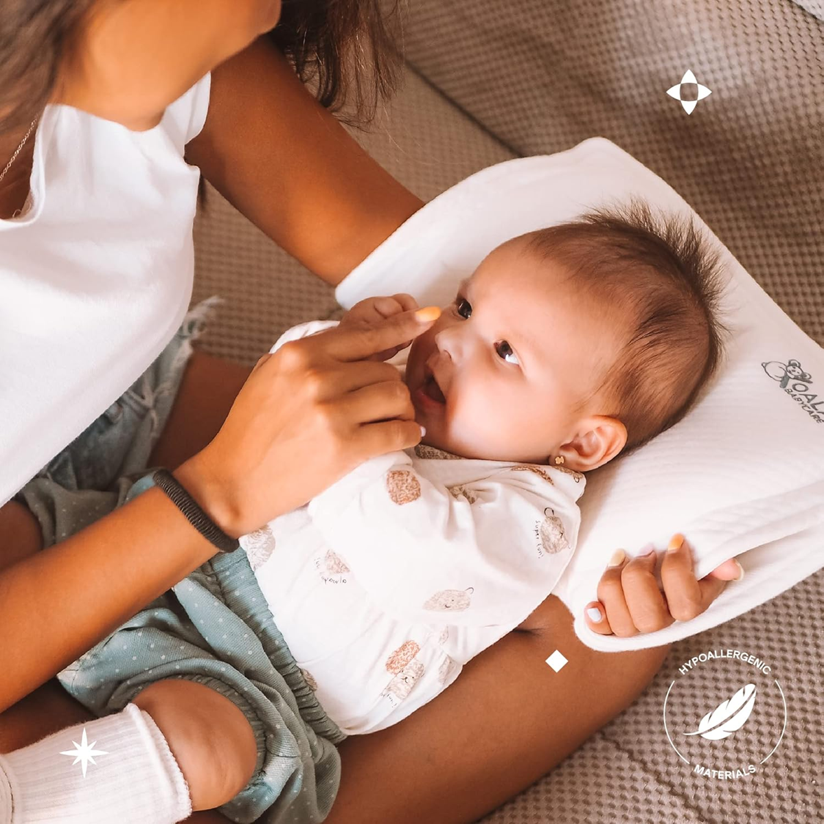 KOALA BABYCARE Babykissen + Bezug VERHINDERT Plagiozephalie