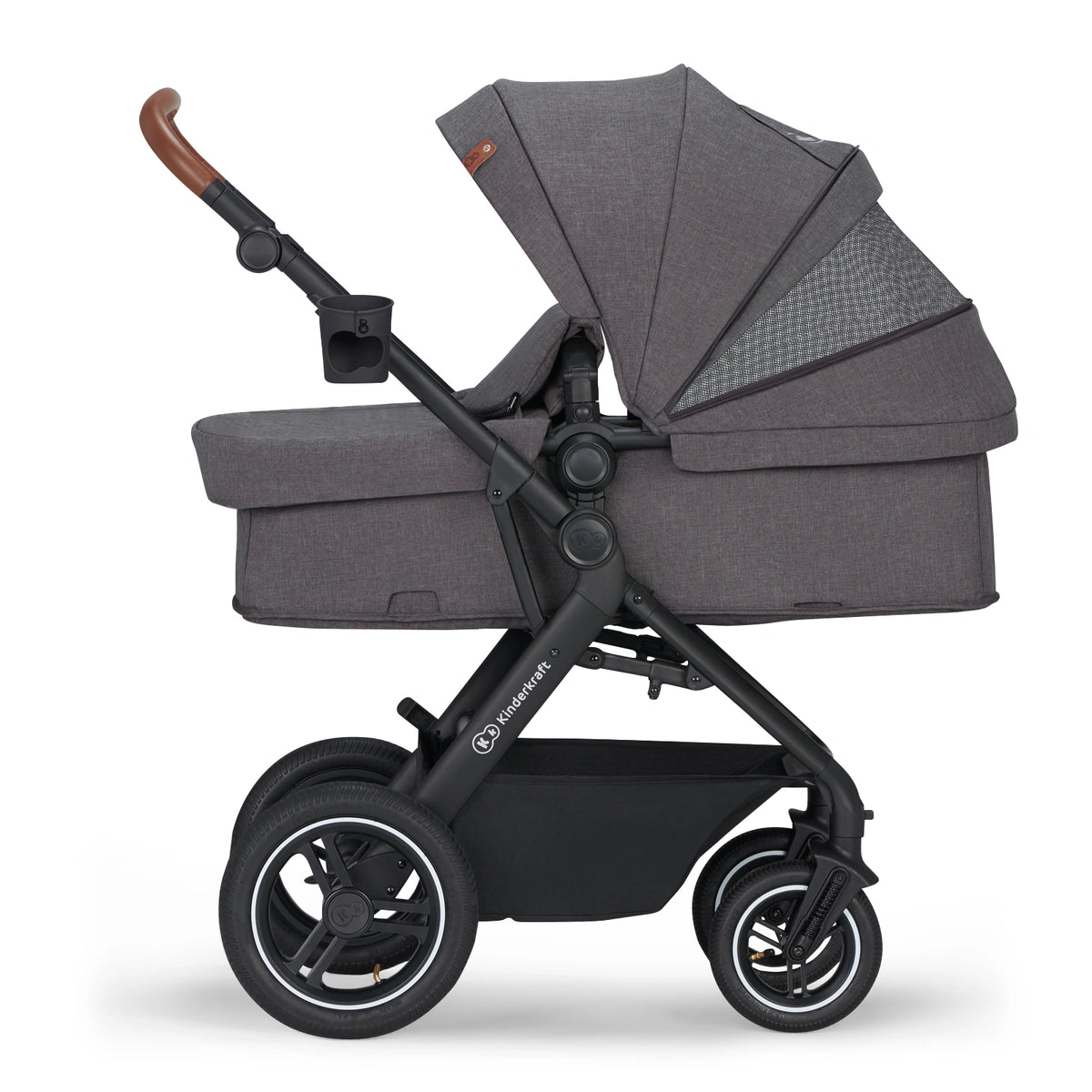 KINDERKRAFT B-TOUR 3-in-1 Multifunktionskinderwagen bis 22kg + Babyschale MINK PRO