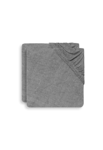 JOLLEIN Frottee-Bezüge für Wickelauflage 50x70 cm grau 2 Stück