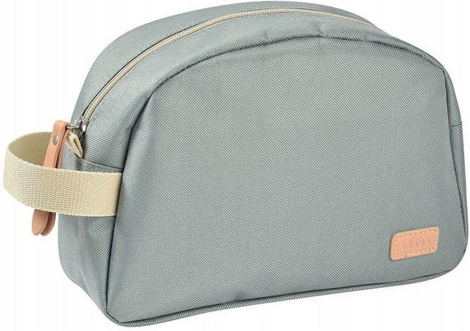 BEABA kosmetyczka podróżna dla niemowląt 17x24cm, szara kosmetyczka z uchwytem i zamkiem błyskawicznym