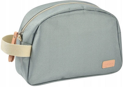 BEABA kosmetyczka podróżna dla niemowląt 17x24cm, szara kosmetyczka z uchwytem i zamkiem błyskawicznym