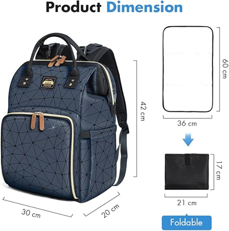 LEKEBABY Wickelrucksack WASSERDICHT