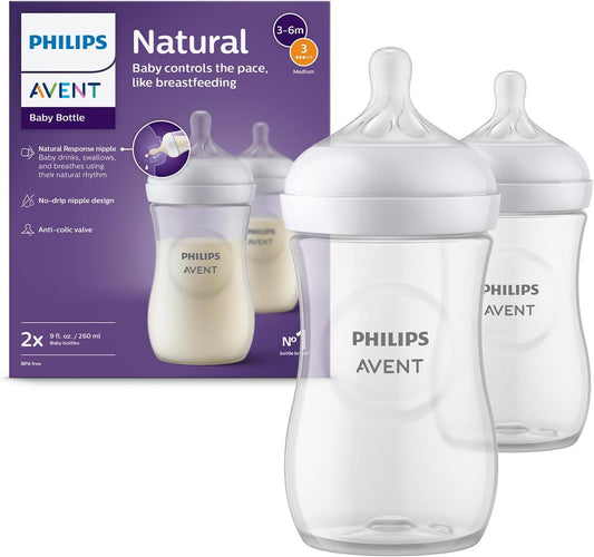 PHILIPS AVENT Natural RESPONSE Flasche 260 ml 1 Monat+ x2