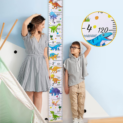 BEINOU hängender Wand-Größenmesser 200 cm aus Leinen und Holz