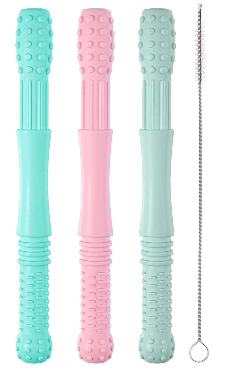 HOPTON Silikon-Beißring x3 + Bürste 16,8 cm
