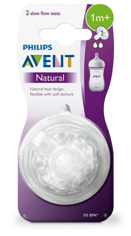 PHILIPS AVENT Natural cumik üvegekhez 1 hónap+ 2 db