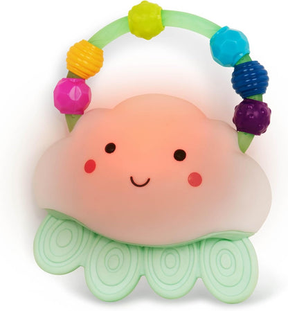 B.TOYS Rain-Glow Squeeze Silikonlampe mit Beißring WOLKE 11x13 cm