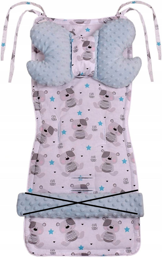 MEDI PARTNERS inserto per passeggino farfalla copertina cuscino 4 pezzi MINKY