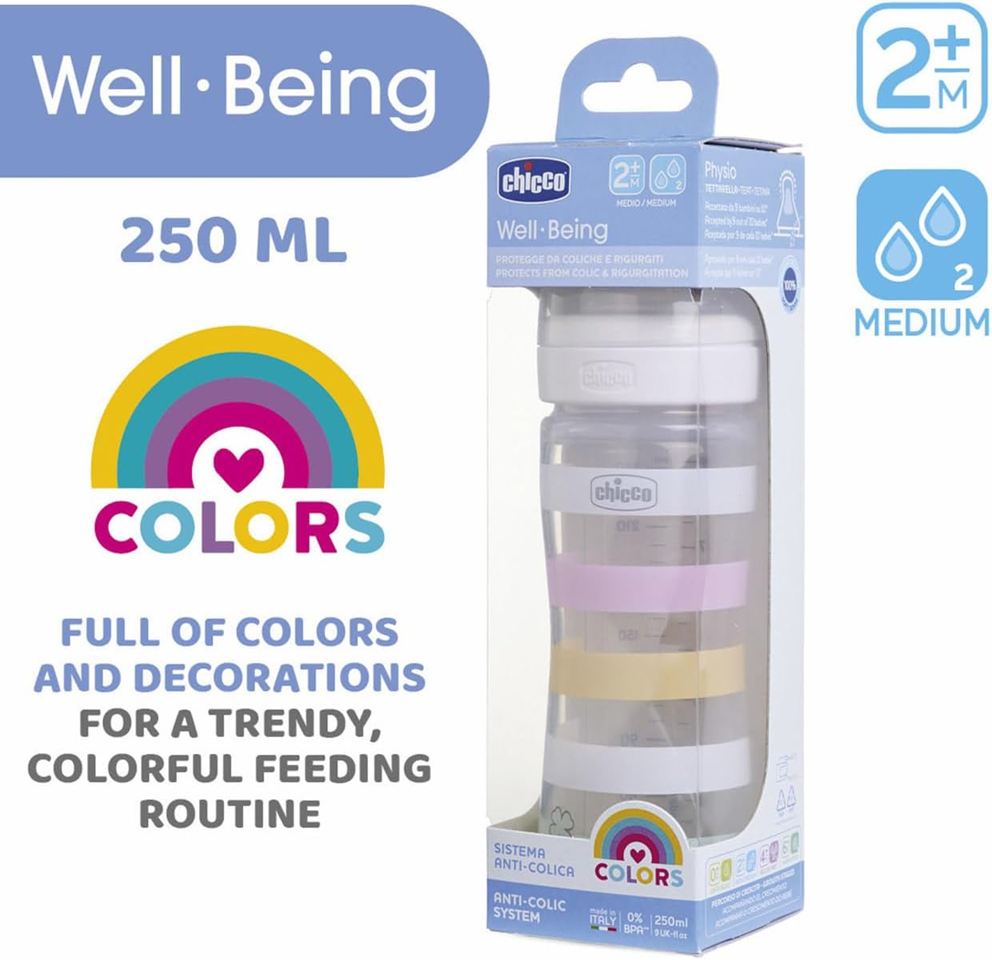 CHICCO butelka Well Being 2m+ 250ml