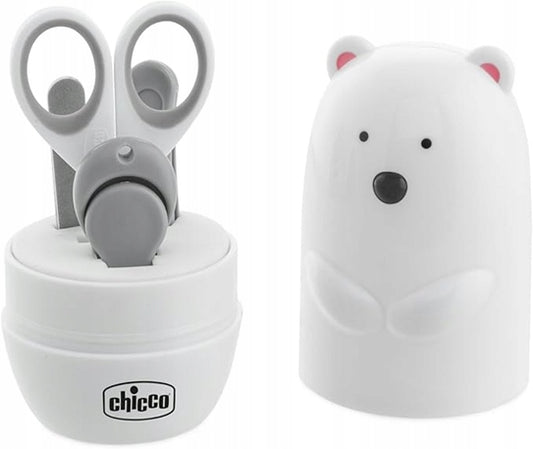 CHICCO polar bearnail art set for childrenage 0 +colour white and greycase dimensions 6 x 12 cmpost-auction