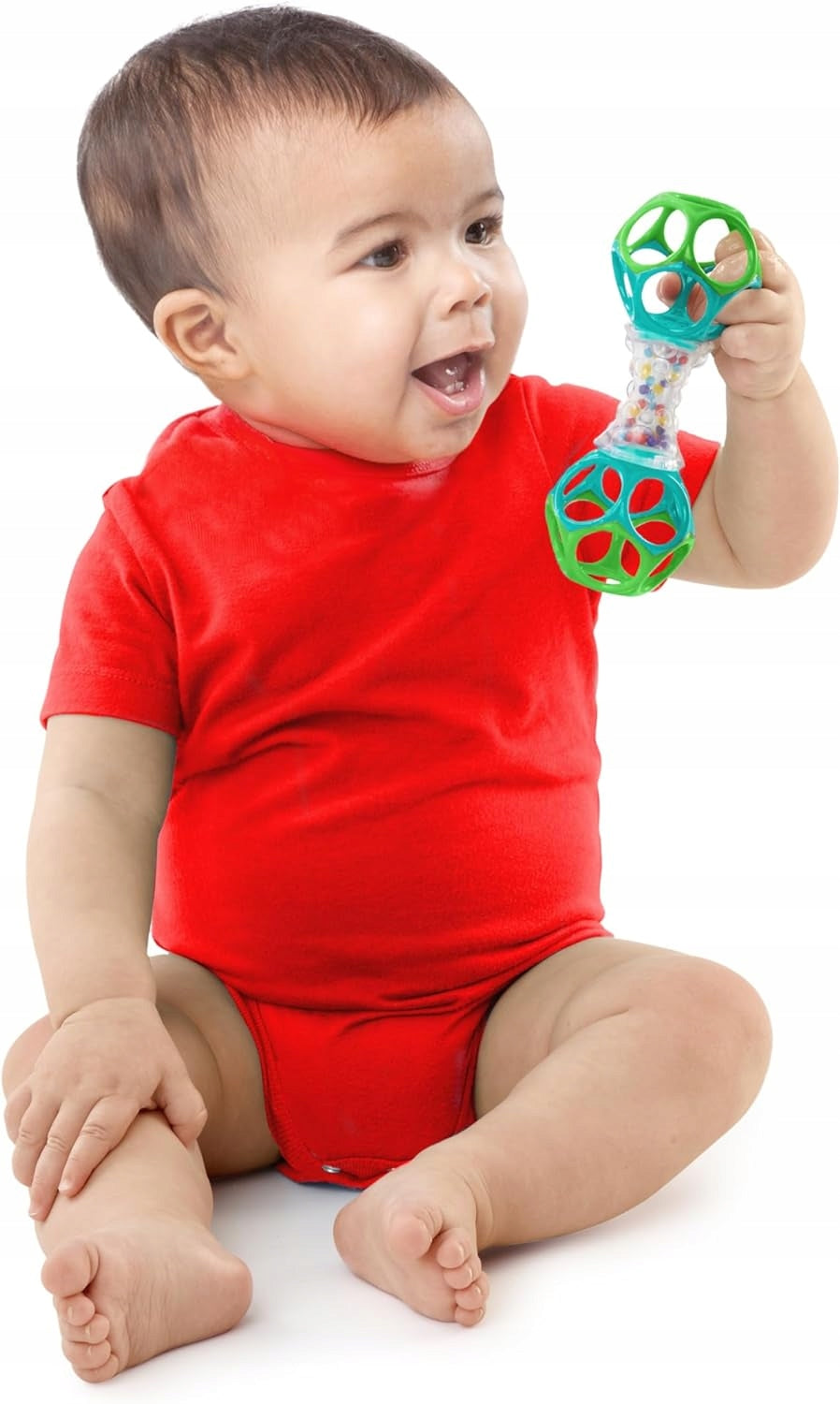 BRIGHT STARTS Oball Shaker gryzak chwytak z grzechotką 14,5 cm