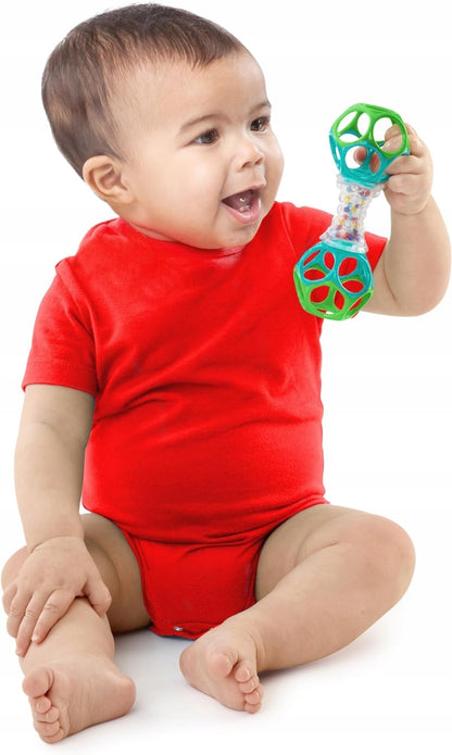BRIGHT STARTS Oball Shaker gryzak chwytak z grzechotką 14,5 cm