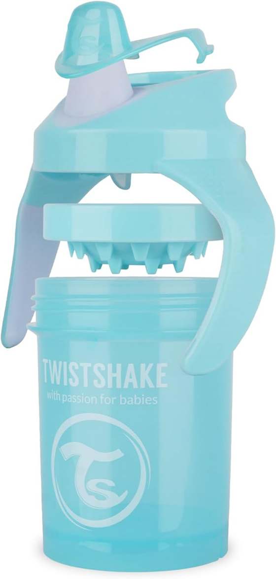TWISTSHAKE Mini Cup Auslaufsicherer Becher mit Trinkschnabel und Mixer 230 ml 4 Monate+