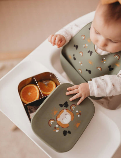 KIKADU Lunchbox aus Edelstahl 900 ml LÖWE