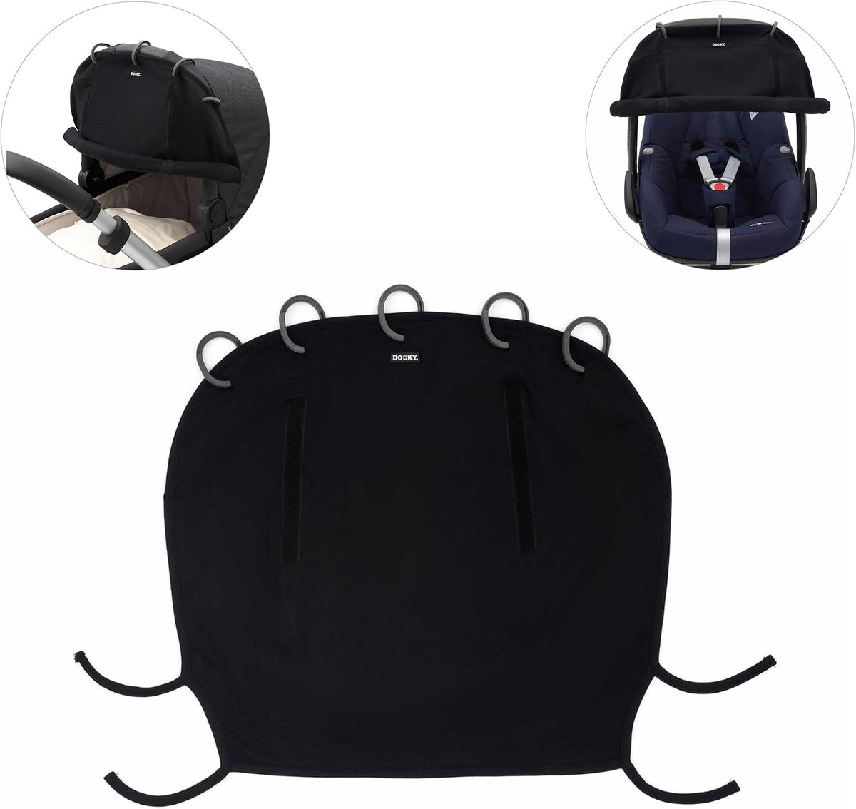 DOOKY Sonnenschutz für Kinderwagen und Autositze Gr. 0 UPF 50+