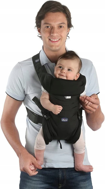 CHICCO EASY FIT nosidełko ergonomiczne, czarne nosidło dla dziecka od urodzenia, wygodne i bezpieczne