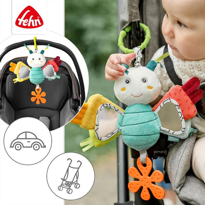 FEHN Vibrationsanhänger für Kinderwagen, Bettchen, Babyschale SCHMETTERLING 23 cm
