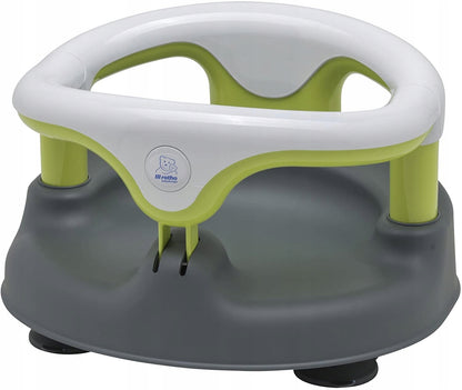 ROTHO Babydesign krzesełko do kąpieli 13kg, biało-zielono-szary fotelik kąpielowy dla niemowląt