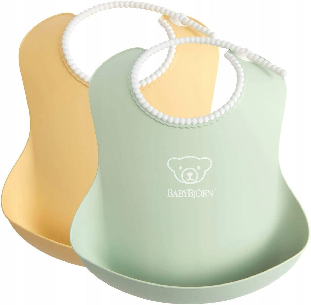 BABYBJORN Silikon-Lätzchen mit Tasche x2