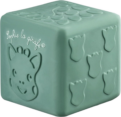 VULLI Cube Gummiblock mit Texturen zum Spielen 7,3 cm SOPHIE DIE GIRAFEE