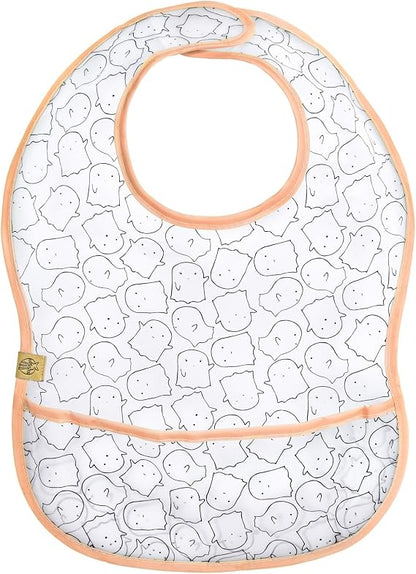 LASSIG Lätzchen aus Kunststoff mit Klettverschluss und Tasche 6-24 Monate