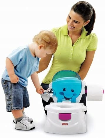 FISHER PRICE nocnik Moja Pierwsza Toaleta DE interaktywny nocnik dla dziecka uczącego się korzystania z toalety