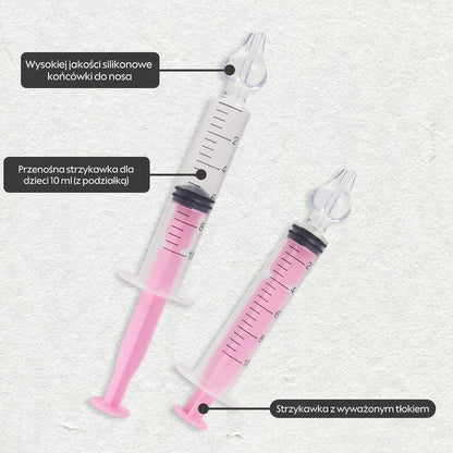 BABY AGE Nasendusche Spritze 2 Stück 10 ml