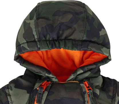 JIAMY Winteroverall mit Kapuze 6-9 Monate + Handschuhe, Schühchen