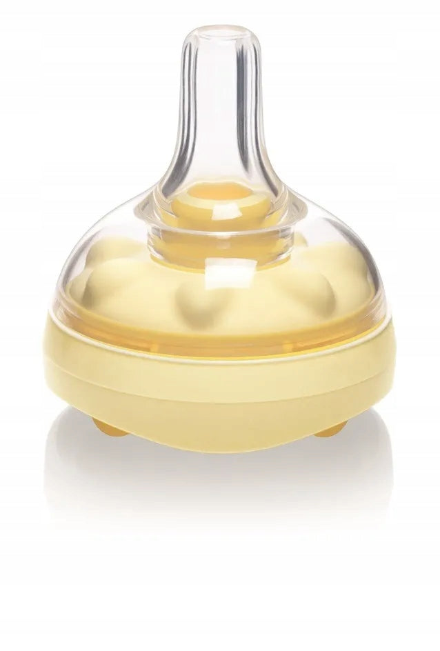 MEDELA butelka 250 ml + smoczek CALMA, żółty smoczek do karmienia 0+