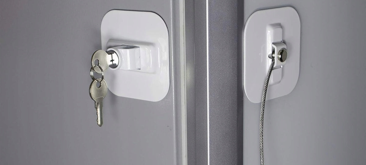 CHILD SAFETY LOCK Sicherung für Schränke und Schubladen 19 cm + 2 Schlüssel