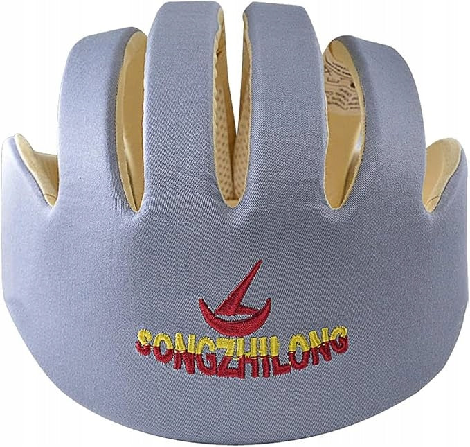 IULONEE Songzhilong kask ochronny dla dziecka 43-53 cm, szary, lekki, do raczkowania i chodzenia